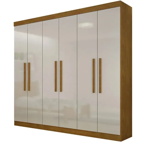 Guarda Roupa Casal Hera 6 Portas MDF Rufato