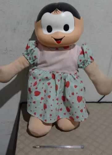 Boneca antiga Magali grande com o mecanismo da super toy Maurício de Sousa
