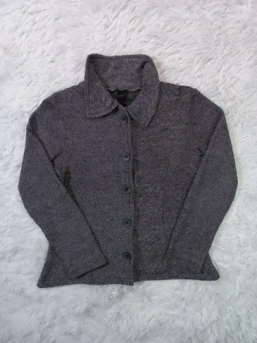 Casaco de Malha Feminino Cinza M