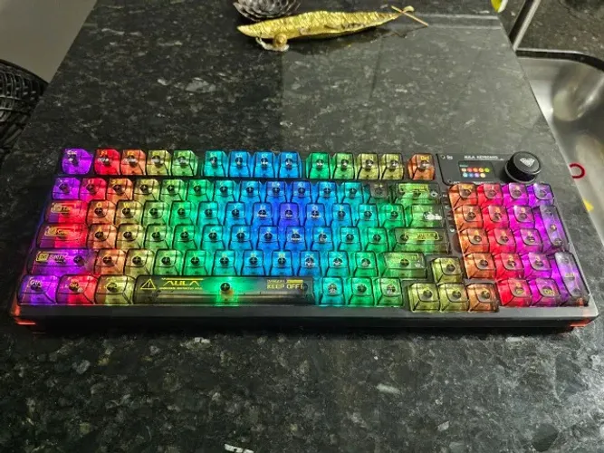 AULA F98 Pro Teclado Mecânico Gasket Wireless com Display e  Excelente Estado