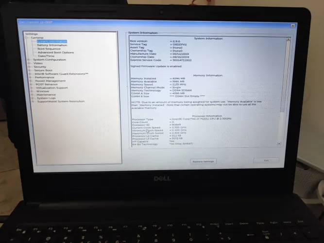 Vendo notebook Dell Inspiron 15 i3 sem HD/SSD e sem bateria porém ligando normalmente