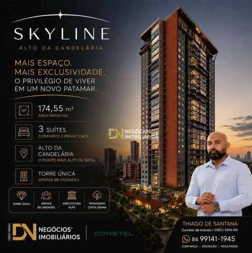 Skyline Alto da Candelária | 174,55m² | 3 Suítes | A partir de R$ 1.707.000,00