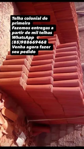 Telha colonial de primeira e intermediária