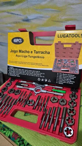 Kit de macho e tarracha 40 peças (NOVO)