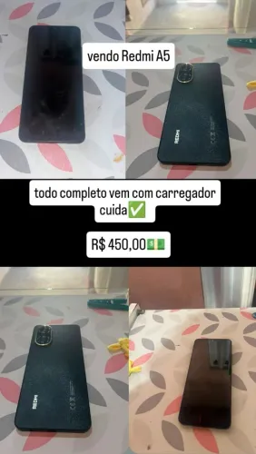 Vendo redmi A5 com carregador e capinha 