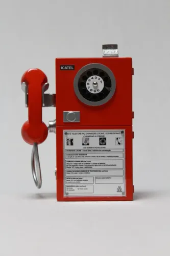 Miniatura artesanal orelhão anos 80 retrô vintage produto decorativo