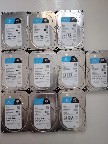 10 hds 4TB cftv DVRs CPUs NVR