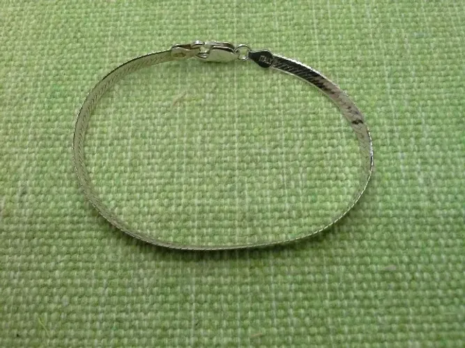 Pulseira Italiana em Prata 925 - Malha Laminada
