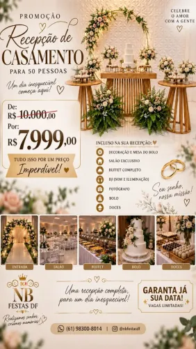 Promoção especial para casamento