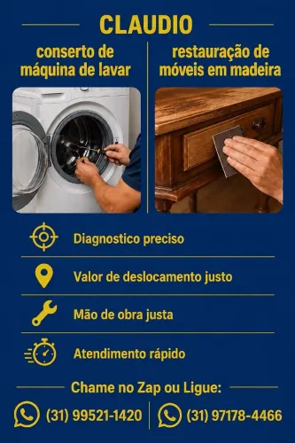 Conserto de máquina de lavar roupas/Restauração de móveis de madeira maciça