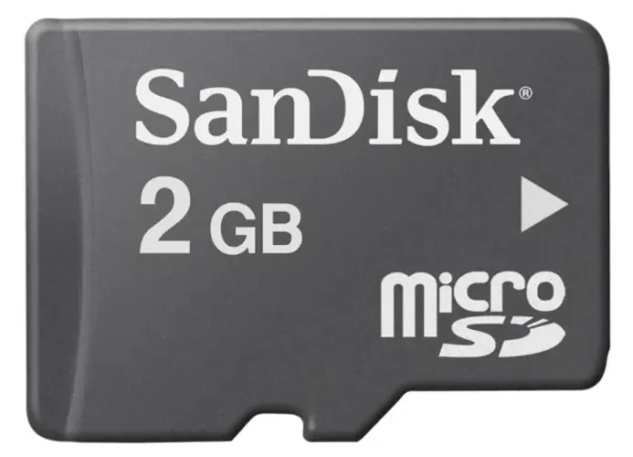 Cartão de memória microsd Sandisk original de 2 GB a granel+adaptador SD