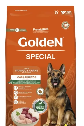 Ração Golden especial 20kg frango e carne