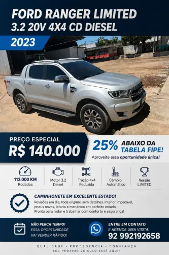 Ford Ranger Limited 3.2 20V 4X4 CD Aut. Dies. 2023