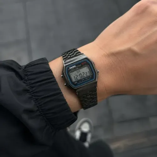 Relógio Casio de Alto Padrão Preto + Caixa Casio com Velcro