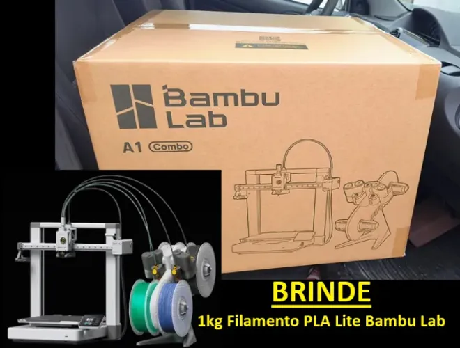 Impressora 3D A1 Combo +AMS Lite (LACRADA) Bambu Lab + Brinde 1kg de filamento