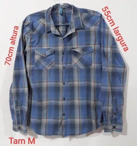 Camisa social masculina tam M marca Blue Steel Renner em algodão bem nova