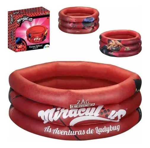 Piscina Infantil Inflável 38Litros Miraculous