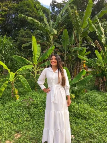 Vestido longo branco