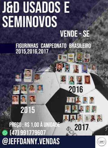FIGURINHAS CAMPEONATO BRASILEIRO 2015,2016 E 2017