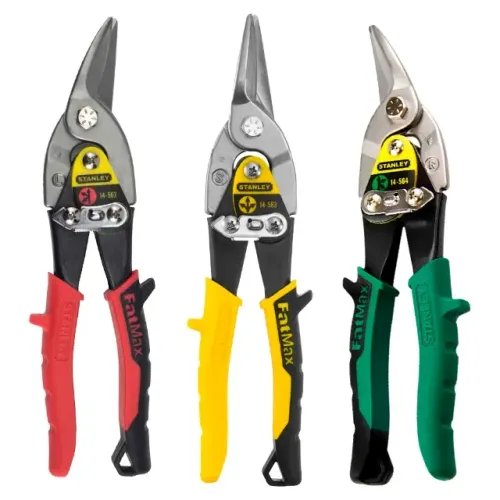 Kit Tesoura Tipo Aviação para Chapa Corte Direito Esquerdo Reto Stanley