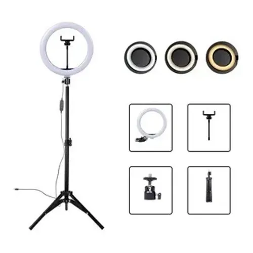Ring Light 10" 26cm Com Suporte de Celular + Tripé 2.10cm - WZetta