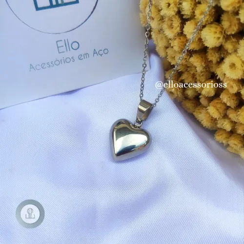 Colar Feminino Pingente Coração
