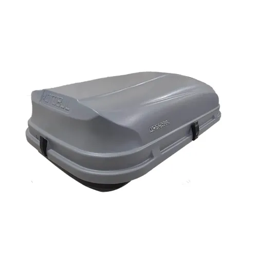 Bagageiro de teto maleiro com chave Motobul 600 litros cinza