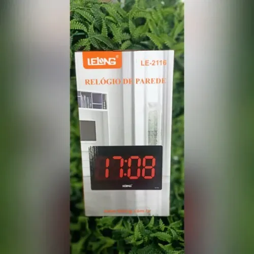 Mini Relógio digital 24x16 Lelong (Honestidade e Qualidade Distribuidora JK Eletrônicos)
