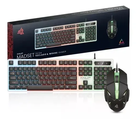 (NOVO) Kit Teclado E Mouse Gamer Rgb Knup Kp-te124