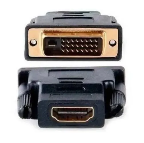 Adaptador Hdmi Fêmea x DVI-D 24+1 Macho Preto