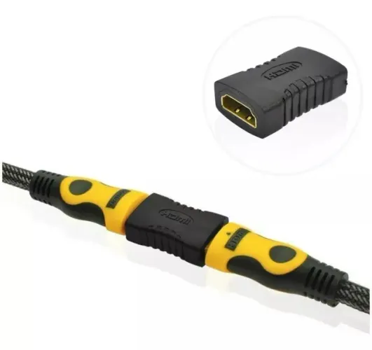 emenda adaptador para cabo hdmi daptador hdmi fêmea x hdmi fêmea