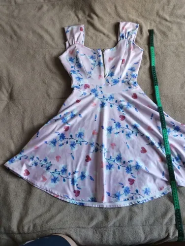 Vestido Floral sem bojo, com zíper tam. G