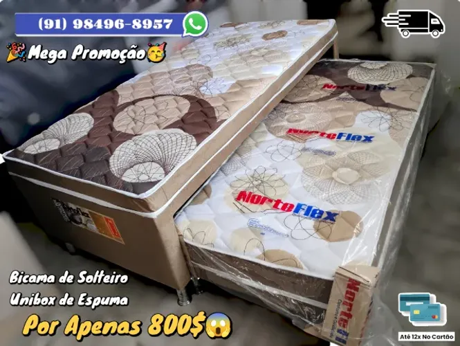 BICAMA DE SOLTEIRO UNIBOX DE ESPUMA