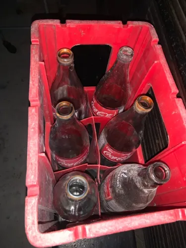 Caixa de garrafas de Coca-Cola