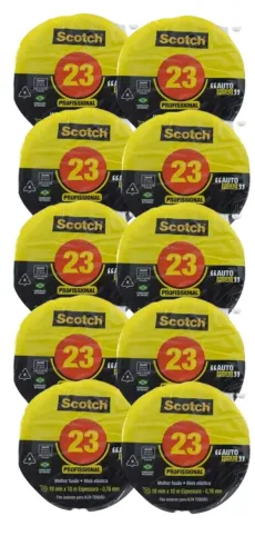 10 Fita Isolante Scotch 23 Profissional - Auto Fusão 19mm X 10m