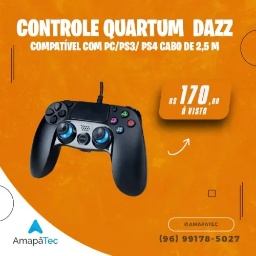 Controle Para Ps4 Ps3 E Pc Dazz Quartum