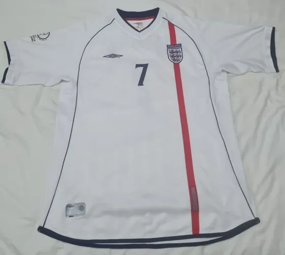 Camisa Inglaterra #7 BECKHAM - Copa 2002