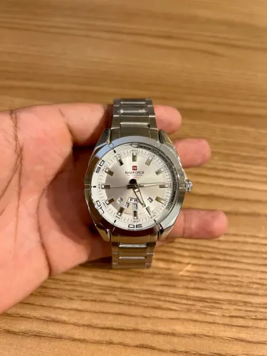 Relógio Masculino Naviforce 9038 - Social e Esportivo em Aço Prata