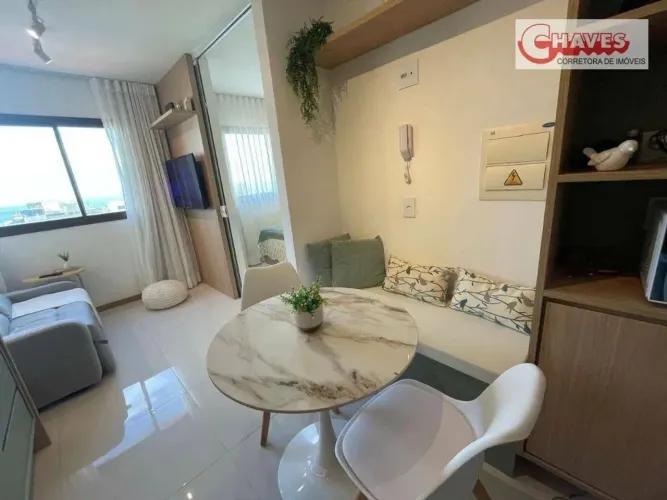 Apartamento quarto/sala com VISTA MAR à venda, 25 m² por R$ 600.000 - Ondina - Salvador/BA