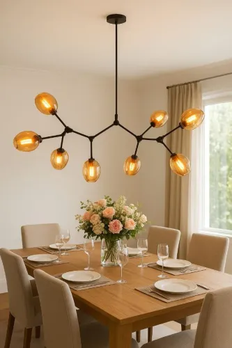 Pendente Orbe Bella Iluminação para 7 lâmpadas 