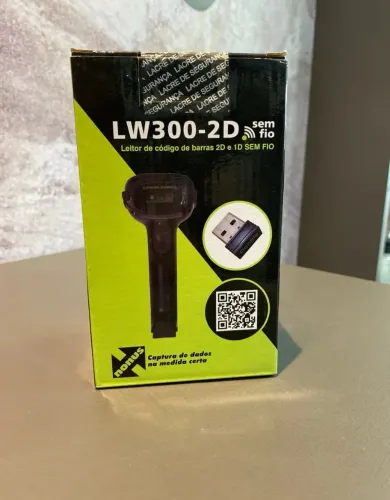 Leitor de Código de Barras Sem Fio Nonus LW300-2D.  