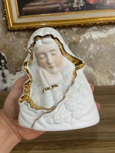 Luminária Porcelana Virgem Maria Miró Madrid | Donareliquias | Antiguidades 
