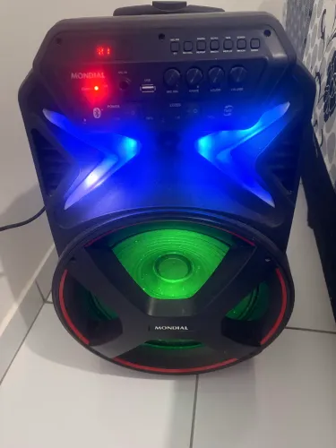 Caixa amplificada mondial 400W RMS, TWS, Bluetooth