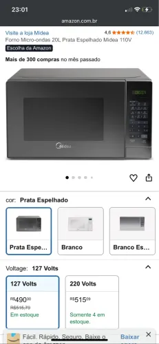 Microondas midea - não está esquentando