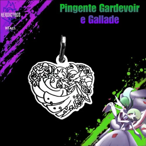 Pingente de Prata - Gardevoir & Gallade (Pokémon)