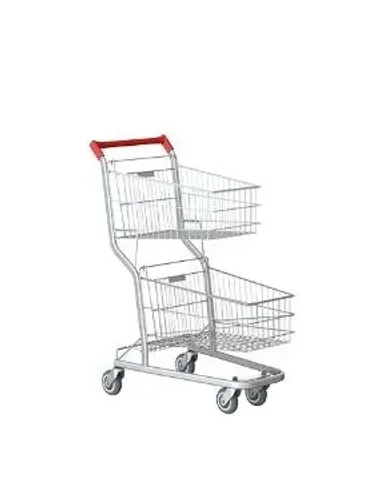 CARRINHO SUPERMERCADO DUPLO 90 L NOVO