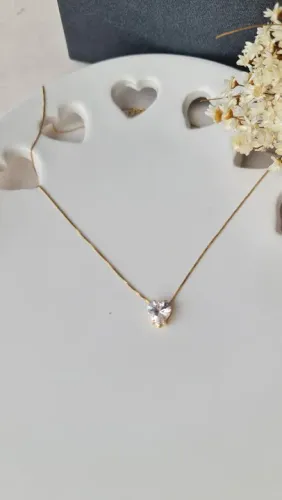 Colar e Pingente Coração em Ouro 18k