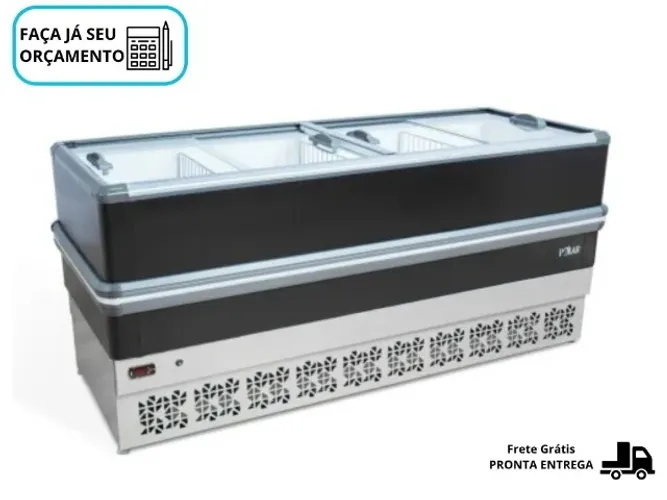 Ilha para Refrigerados 2M Polar Preta