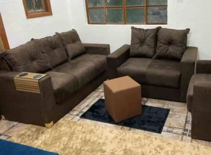 Sofá 2 lugares moderno e confortável novo na embalagem 