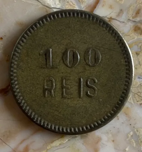 Ficha antiga de 100 Reis